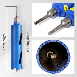 Tuğla duvar elmas çekirdek matkap ucu için kuru kesim için kaynaklı güçlendirilmiş beton-Hex adaptörü SDS uzatma Pilot matkap içerir - Product Image 3