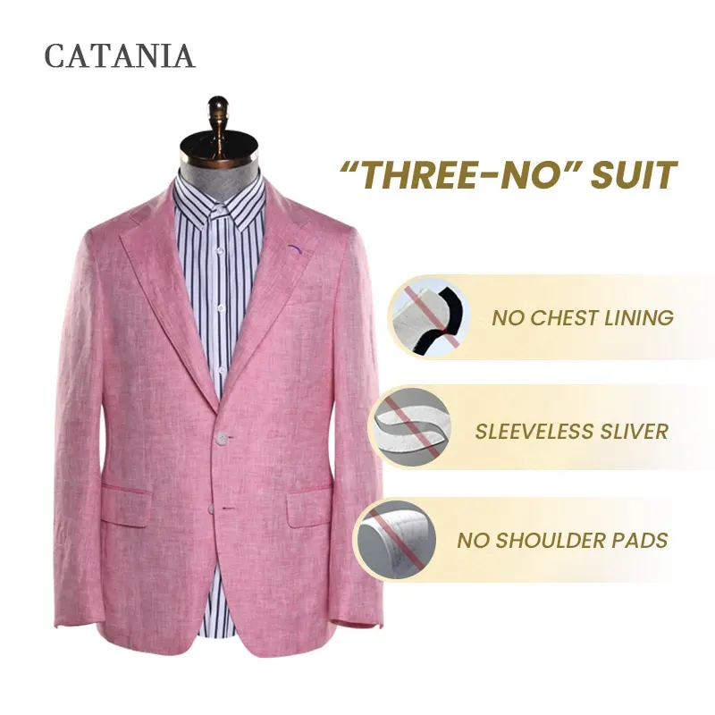 Vale a pena Comprar moda smoking terno blazer para o homem personalizado de alta qualidade elegante cashmere terno rosa