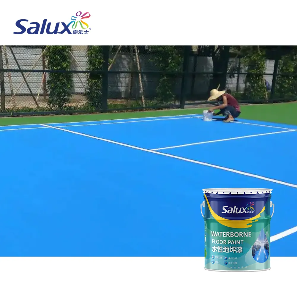 Peinture de sol en résine époxy à nivellement automatique, de sol, résistante à la poussière et à l'usure, anti-corrosion, 6 ml