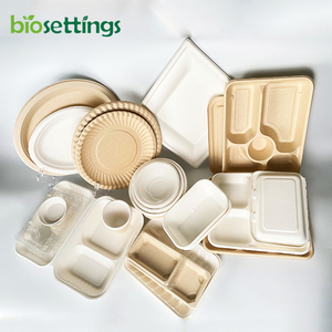 ภาชนะบนโต๊ะอาหารแบบใช้แล้วทิ้ง,เยื่อไม้ไผ่ย่อยสลายได้ทางชีวภาพ - Product Image 1