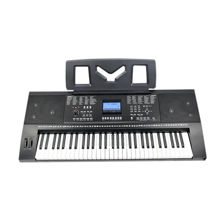 Prise en charge Oem de 758 piano électrique à réponse tactile 61 touches avec lecteur mp3 usb et mode d'enseignement et interface de maintien et midi