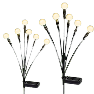 6led סולארי הוביל pvc קרטון חיצונית גן גחלילית עבור שביל פטיו 360 ip65 חם dc 12v סוללה מופעל