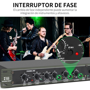XTUGA 234XL Profesional 2/3 Way Stereo/ 4 Way Mono Crossover con entrada y salida XLR Audio estéreo Procesamiento de sonido Crossover - Product Image 5