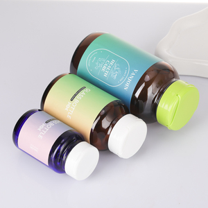 ขวดแก้วใส่ยาเม็ด ผลิตภัณฑ์เพื่อสุขภาพ สีชา ขนาด 100 มล. 200 มล. 400 มล. 500 มล. พร้อมฝาพลาสติกแบบพลิก - Product Image 4