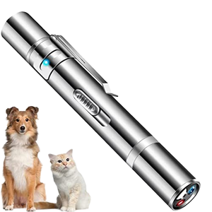USB ricaricabile giocattolo interattivo puntatore Laser 5 modelli regolabili formazione Chaser per cani e gatti materiale moderno in metallo - Product Image 1