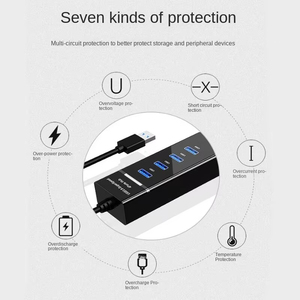 Usb <strong>3</strong>.0 Hub 7 Port Usb Hub High-Speed Computer Usb Hub Splitter Multiport <strong>Adapter</strong> for PC Laptop - Product Image 5
