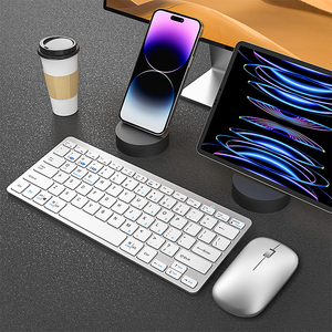 Precio de fábrica 78 teclas Mini ratón inalámbrico combinación de teclado recargable Bluetooth teclado y ratón PC portátil - Product Image 1