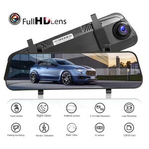 10'' Touch Screen Dual Lens Vehicle Traveling Data Recorder 1080p G-<strong>sensor</strong> Parking Monitor Rearview <strong>Mirror</strong> <strong>Car</strong> Camera Recorder - Product Image 3