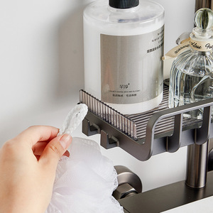 Kim loại phòng tắm lưu trữ Rack với 4 sắt chân đế punch-miễn phí khay chủ đối với vòi hoa sen Gel tấm chế tạo kim loại sử dụng nhà - Product Image 5