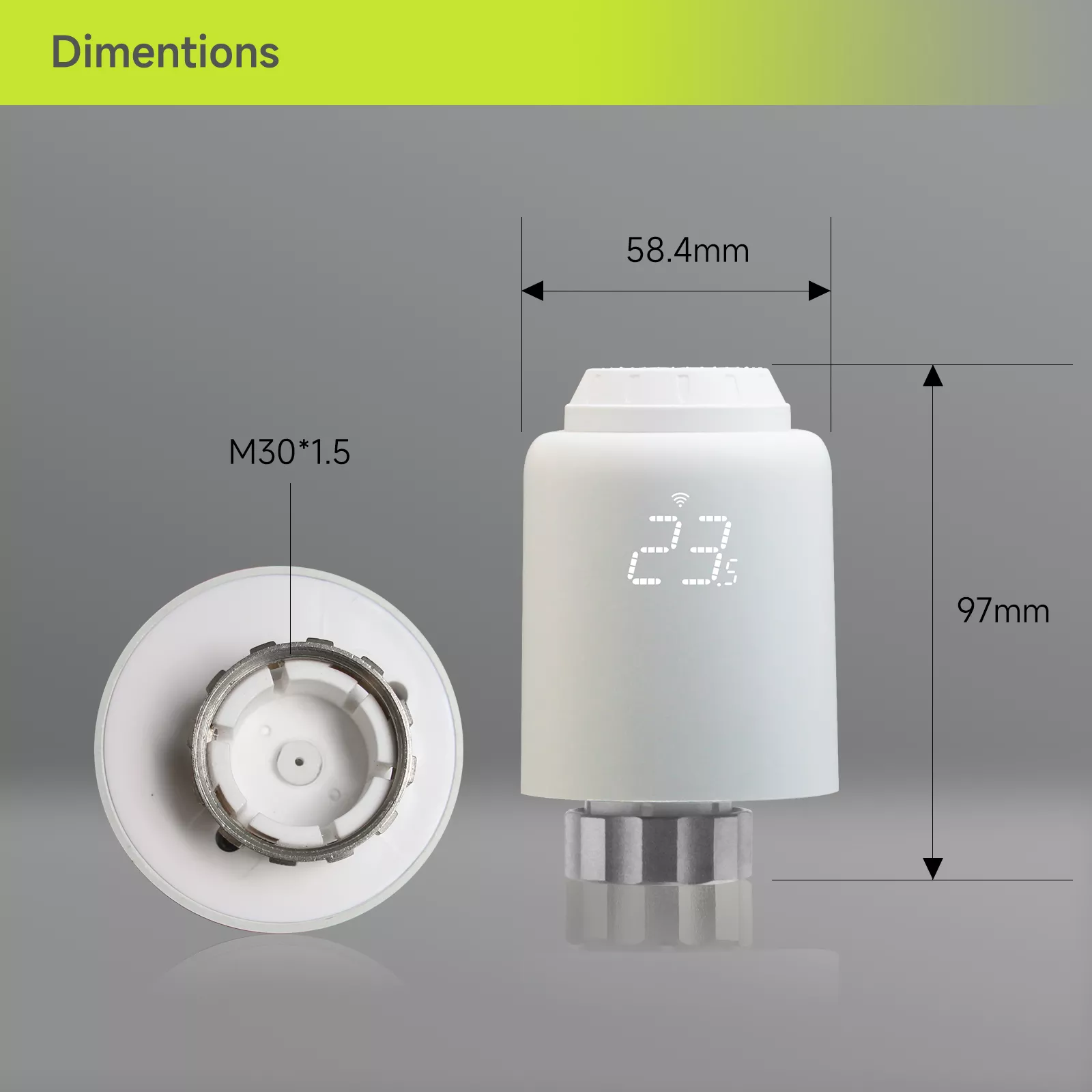 TRV ZigBee Smart Wi-Fi LED Segment Screen Tuya Wireless Digital Thermostatic Radiator Valve Smart Radiator Thermostat Valve