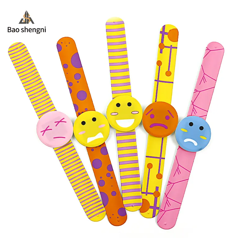 Adorável Emoção Brinquedo Crianças Relógios Touch Screen LED Digital Silicone Patted Strap Watch LED Slap Watch Para Crianças