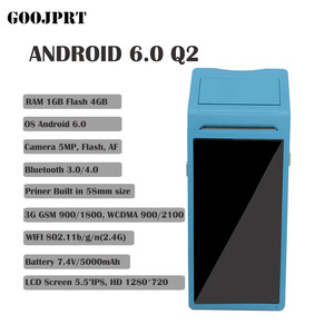 Terminal POS inteligente móvil Android 8,1 con impresora y cámara de escáner de código de barras 4G WIFI 2D 1D - Product Image 2