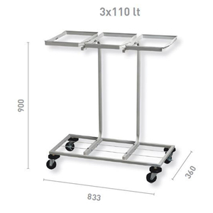 Jh-mech cỏ ngoài trời lá Túi chủ với lá máng kim loại 39 gallon dây rút điện thoại di động thép không gỉ túi rác chủ - Product Image 3