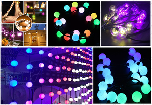 35MM 3D piksel Led top DC12V spi kontrol smd5050 rgb led top ışık dmx rgb küre piksel topu - Product Image 6