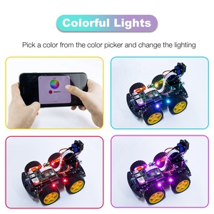 LAFVIN Python Programmier licht/Gesichts verfolgung DIY-Projekt kit für Raspberry Pi 4 4B 5 Raspberry Pi 4WD Robot Car Kit