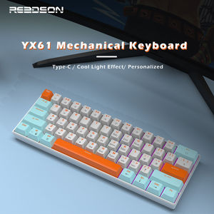 Promoción Hot swappable Wired Mini 60% 63 Teclado teclas multicolores Teclados mecánicos con esponja silenciosa - Product Image 3