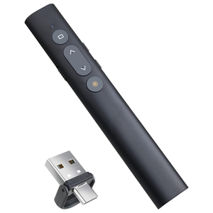Bester Mac 2 in 1 USB Typ C Präsentation clicker mit Laser Pointer Wireless Presenter für PowerPoint Presentation PPT Clicker - Product Image 1