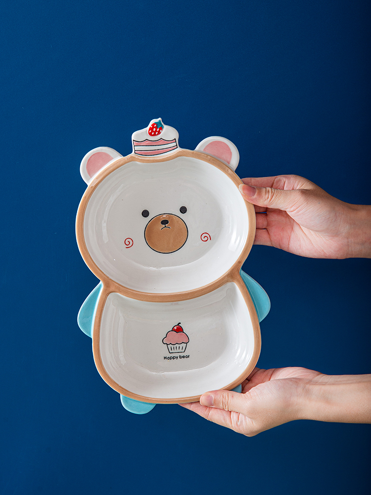Hot sale little bear decal promotion ceramic porcelain China gift bake dish bakeware bowl plate soup bowl set dinnerware sets