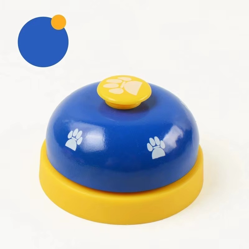 Bouton bleu et jaune