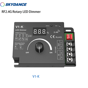 V1-K Skydance 20A 1 canale 12V 24V 36V 48VDC 240W-960W rotativo RF 2.4G controller led a singolo colore con display numerico digitale - Product Image 2
