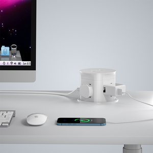 Puertos universales pop up, torre de extensión de toma de corriente con usb A + C, puertos de carga, enchufes de mesa - Product Image 2