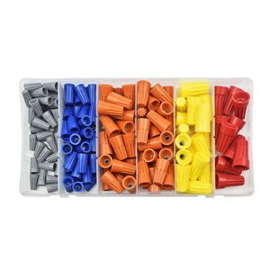 180pcs Plastic Combination Set Boxed Spiral Wire Caps Quick <strong>Terminal</strong> <strong>Blocks</strong> <strong>Spring</strong> Wire Caps - Product Image 5