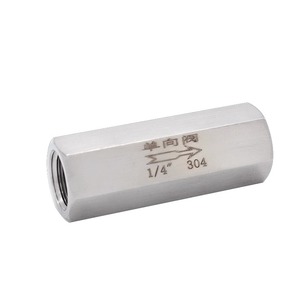 SS304/316ステンレス鋼片道ノンリターンチェックバルブ内側ワイヤー六角形メス糸水/ガス/エアチェックバルブベース用 - Product Image 2