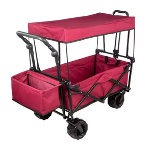 4 पहिया आउटडोर कैंप फायर पार्टी ढहने योग्य पोर्टेबल पिकनिक वैगन कार्ट फोल्डेबल कैंपिंग ट्रॉली - Product Image 1