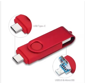 OTG USB 3.0 <strong>Flash</strong> Drive U Disk 32GB to 256GB <strong>Memory</strong> <strong>Type</strong> C USB Stick Pendrive with 2.0 Interface New Metal Product - Product Image 2