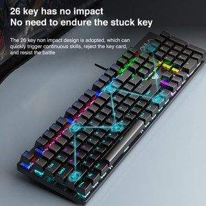 Wholesale Price for AULA S2022 USB Wired Mechanical <strong>Keyboard</strong> <strong>Computer</strong> <strong>Keyboard</strong>