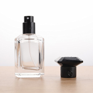 Cổ Điển Thủy Tinh Trong Suốt Chai Nước Hoa 30Ml Vít Refillable Đen Vòi Phun Thủy Tinh Phun Chai - Product Image 3