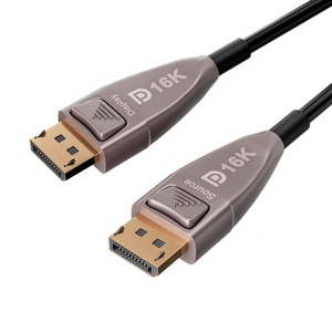 OEM ODM 16K 8K 60Hz 4K 144Hz Fiber Optical Displayport Display Port 2.1 2.0 1.4 Cable 80Gbps 2.1 DP to DP Cable High Quality