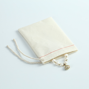 Benutzer definiertes gedrucktes Logo Recycelbare einfache Bio-Baumwoll seifen tasche String Cotton <span class=keywords><strong>Canvas</strong></span> Bag Kunden spezifisches Logo Baumwoll schmuck beutel
