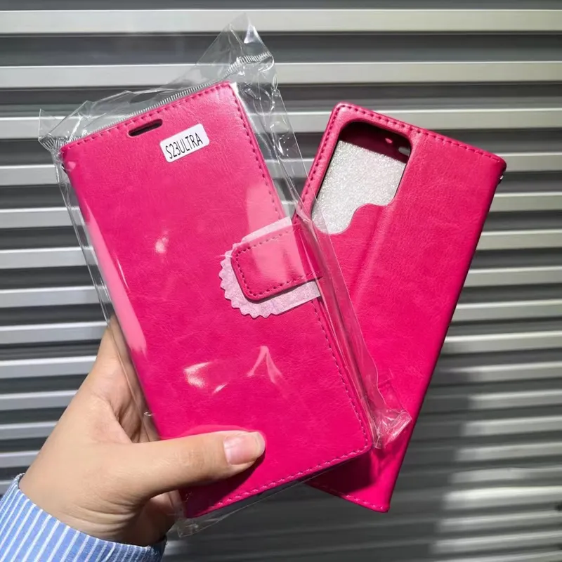 Grosir perlindungan penuh pola PU dompet flip berdiri magnetik kulit casing ponsel cover UNTUK samsung s24 s23plus