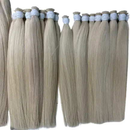 Vietnamese Custom Straight Hair Bulk Bleached Hair color #613 Factory Direct Sale Human Hair Extension