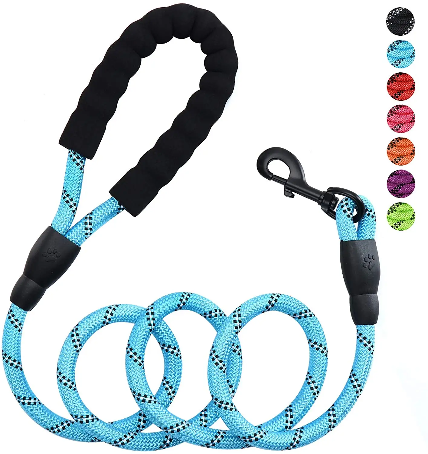 4ft/5ft/6ft/7ft Custom length Highly Strong Reflective Round Nylon Rope Pet Dog Leash