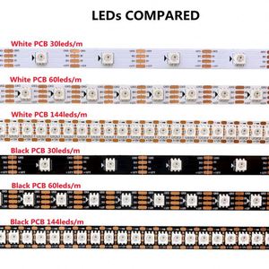 Campione gratuito Dream full color 16,4 ft ip30 ip65 ip67 doppio segnale rgb pixel digitale led striscia ws2815 rgb 5m ip65 ip30