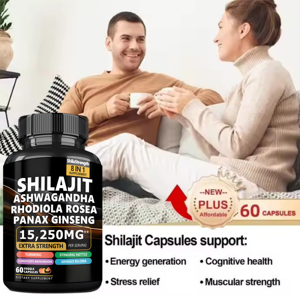 แคปซูลสารสกัด himalayan shilajit ธรรมชาติ60แคปซูล/ขวดแคปซูล de shilajit shilajit ultra CAPSULE - Product Image 5