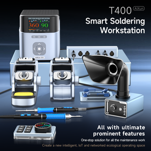 Aixunエレクトロニクスはんだ付けステーションT400はんだ付けステーション230W T225はんだ付けアイロンチップインテリジェントはんだ付けワークステーション - Product Image 4