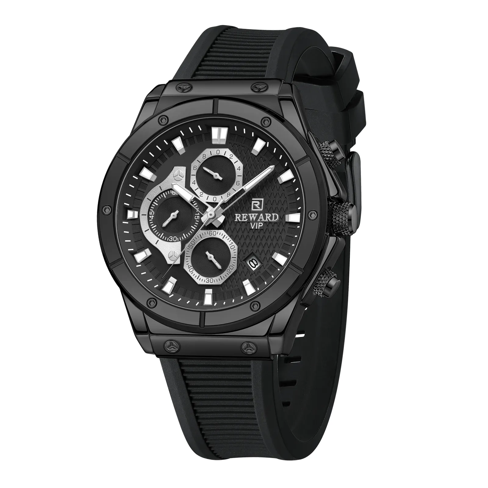 2023 montres de marque à la mode pour garçons chronographe en caoutchouc noir personnalisable livraison directe montres de luxe