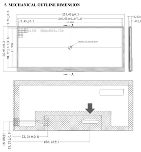 10.25インチ容量性タッチスクリーン自動車用TFT LCDディスプレイモジュール - Product Image 6