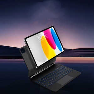 Teclado Bluetooth oculto con panel táctil, accesorio con soporte de cuero extraíble, venta al por mayor de fábrica - Product Image 5