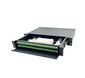 SC/APC 72Core Fibra óptica ODF 72 Puertos SC LC FC ST Panel de conexión de fibra óptica de empalme de montaje en rack - Product Image 3