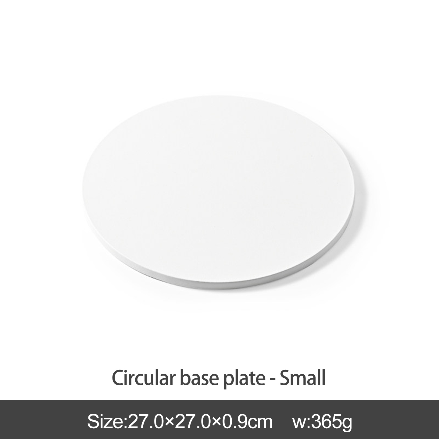 Plaque de base circulaire blanche-petite