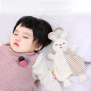 软毛绒长颈鹿动物拨浪鼓婴儿毯子婴儿床挂玩具 T021