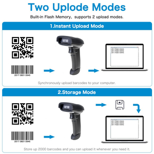 Escáner de código de barras portátil, lector de código de barras inalámbrico BT 2D QR, escáner de código de barras 3d para pagos móviles Android e iOS - Product Image 6
