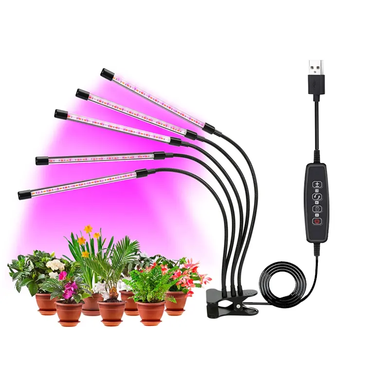 360 Degree 3 Modes Indoor LED Growing Light Full Dimmable Flexible Spectrum Lamp Plant Red & Blue Hydroponic Grow Light