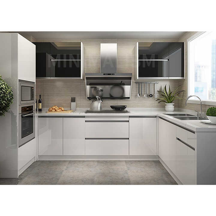 Muebles modernos de diseño de madera, armarios de cocina de aluminio de color antiguo, el más Popular