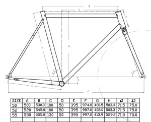TSUNAMI SNM4130 Fixie çerçeve-kromoly çelik parça ve performans bisiklet iskeleti 700C - Product Image 6