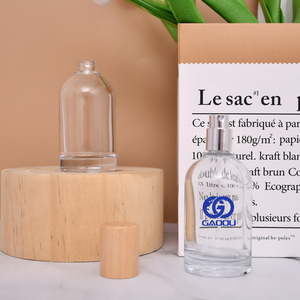 30ml 50ml 100ml clear Transparent New Design with Packaging Refillable Round Empty Glass Spray Bamboo <strong>Perfume</strong> Bottle